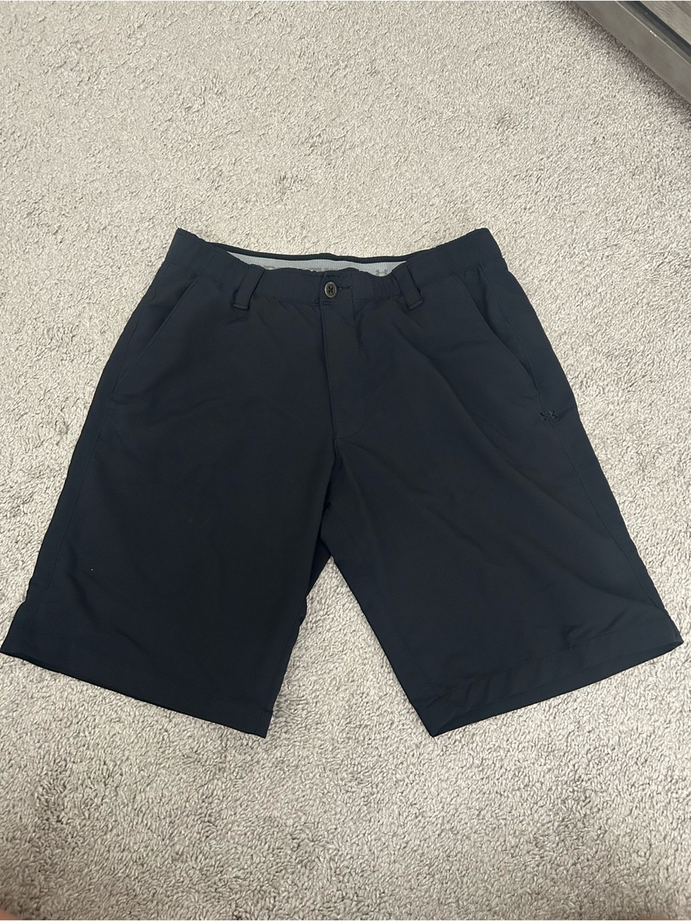Under Armour Men's Navy Flat-Front Performance Shorts
